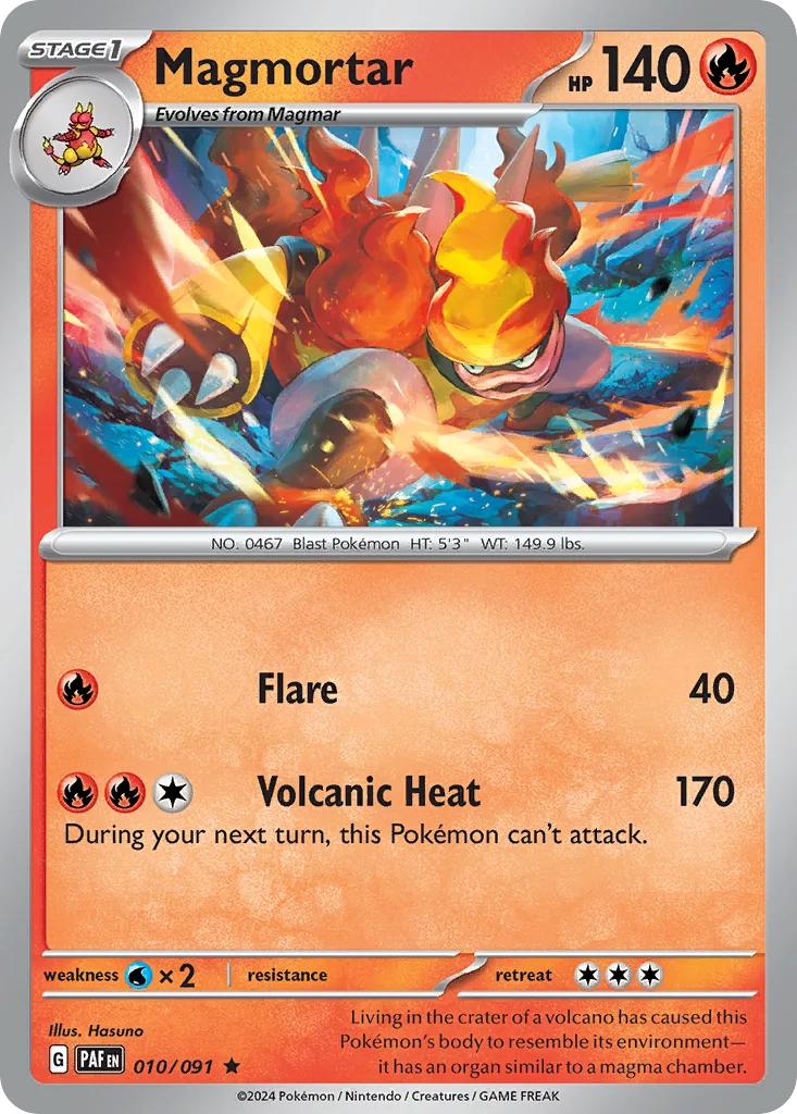 Magmortar, Paldean Fates #010/091