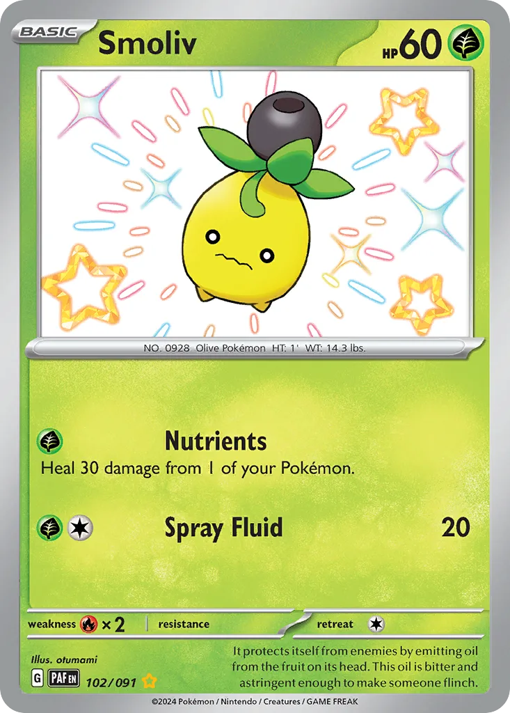 Smoliv, Paldean Fates #102/091