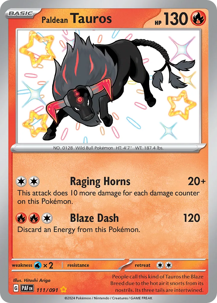 Paldean Tauros, Paldean Fates #111/091