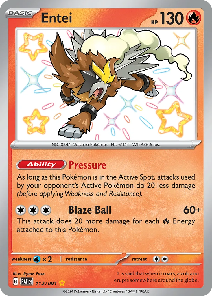 Entei, Paldean Fates #112/091