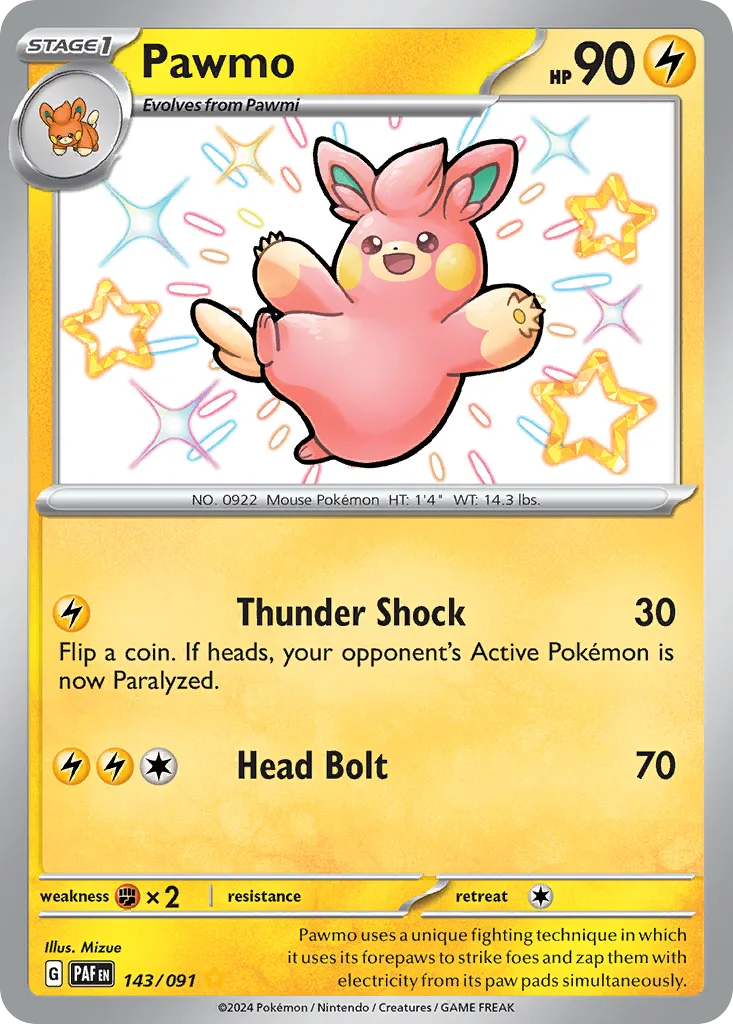 Pawmo, Paldean Fates #143/091