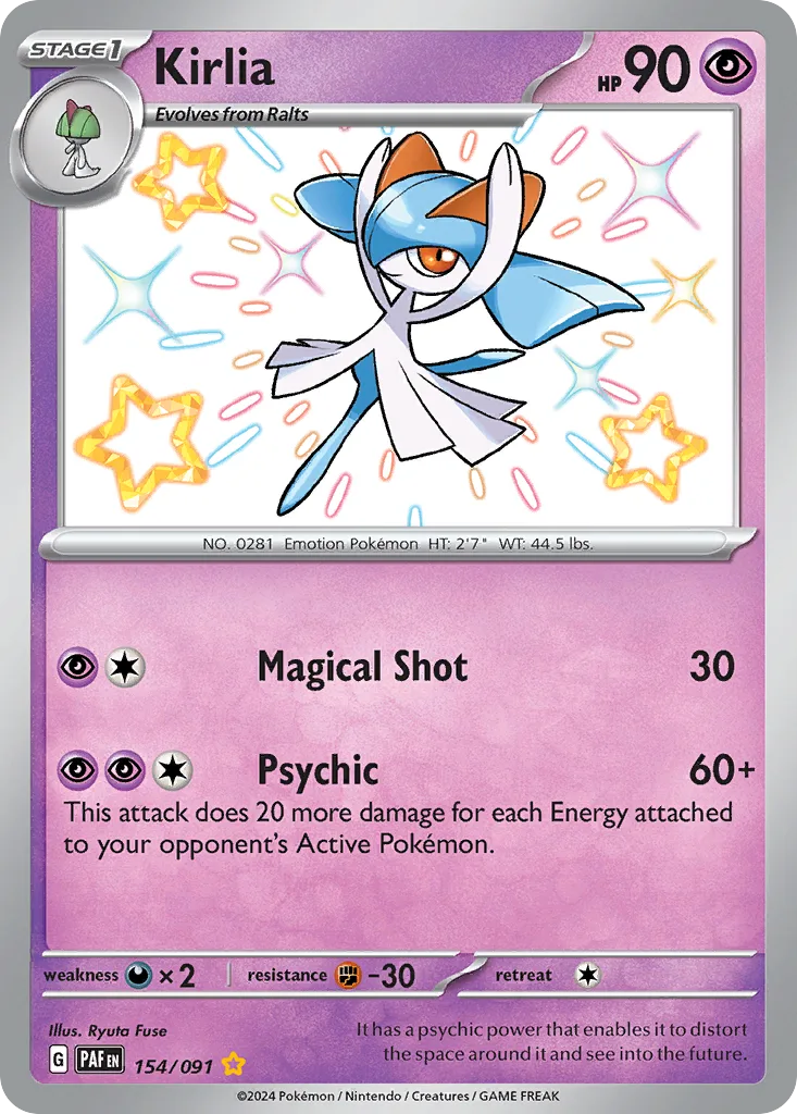 Kirlia, Paldean Fates #154/091
