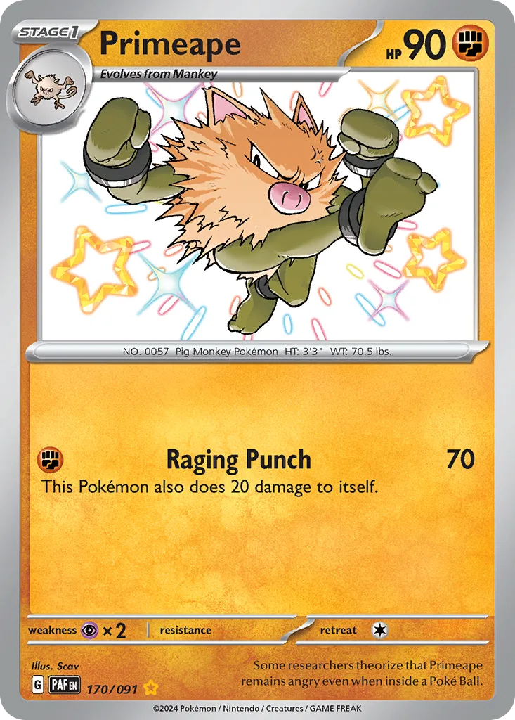 Primeape, Paldean Fates #170/091