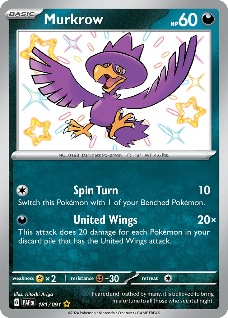 Murkrow, Paldean Fates #181/091