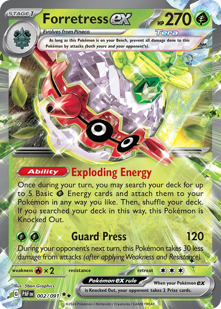 Forretress ex, Paldean Fates #002/091
