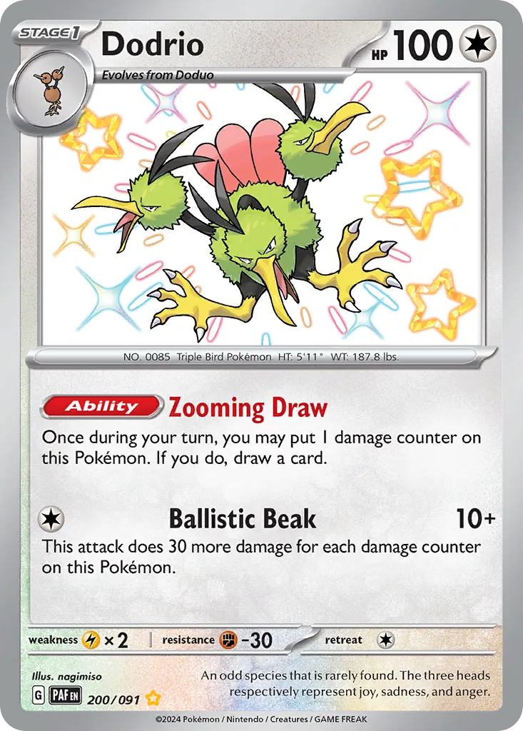 Dodrio, Paldean Fates #200/091