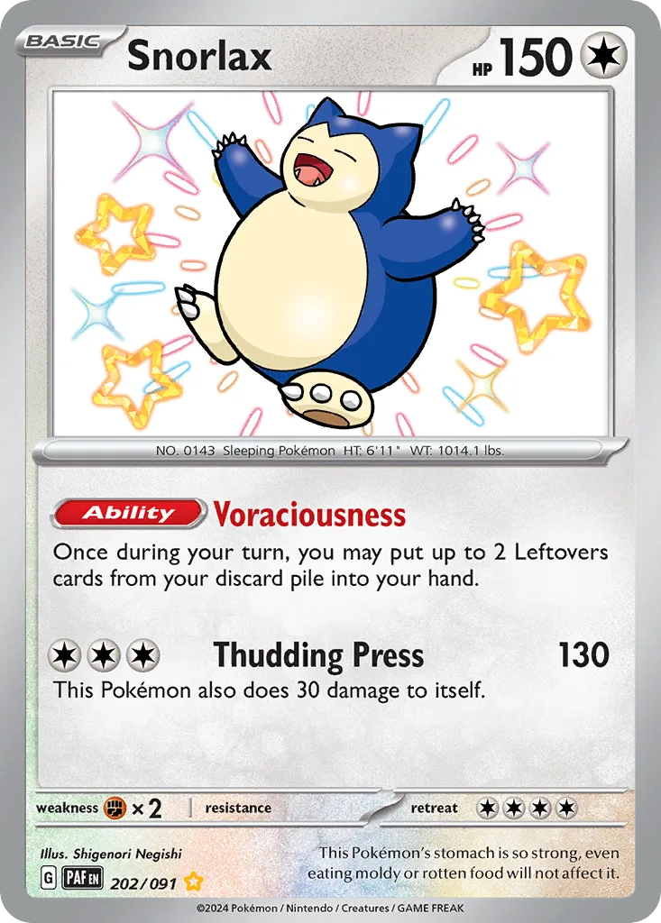Snorlax, Paldean Fates #202/091