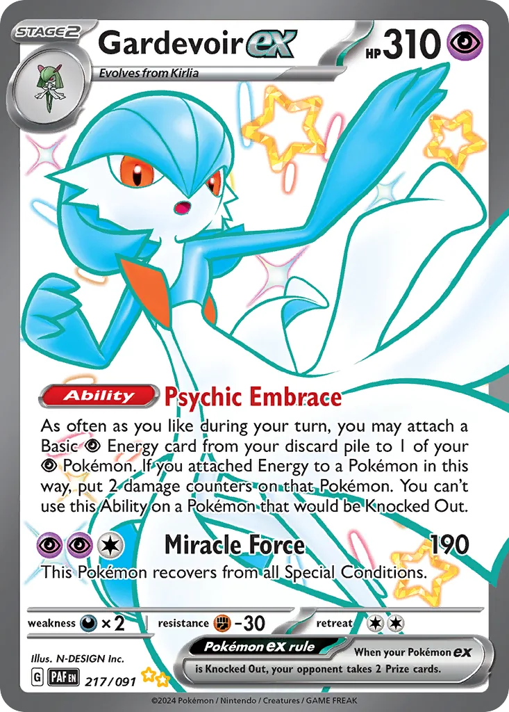 Gardevoir ex, Paldean Fates #217/091