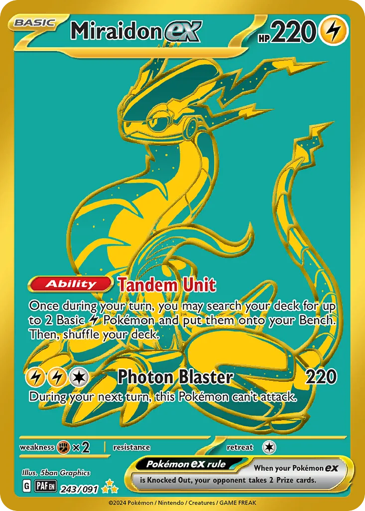 Miraidon ex, Paldean Fates #243/091