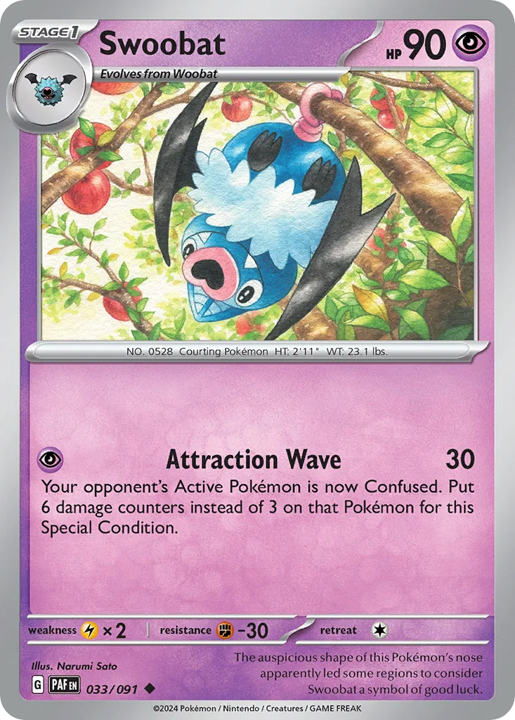 Swoobat, Paldean Fates #033/091