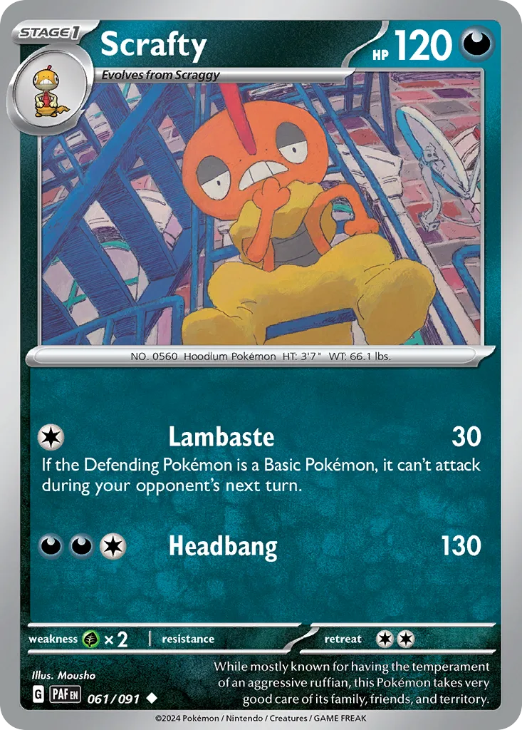 Scrafty, Paldean Fates #061/091