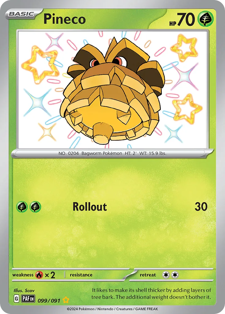 Pineco, Paldean Fates #099/091