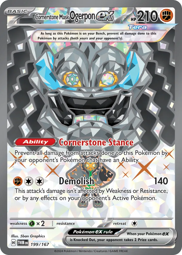 Cornerstone Mask Ogerpon ex, Twilight Masquerade #199/167