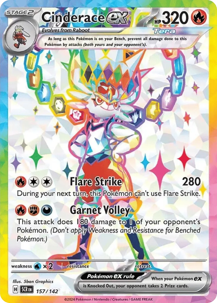 Cinderace ex, Stellar Crown #157/142