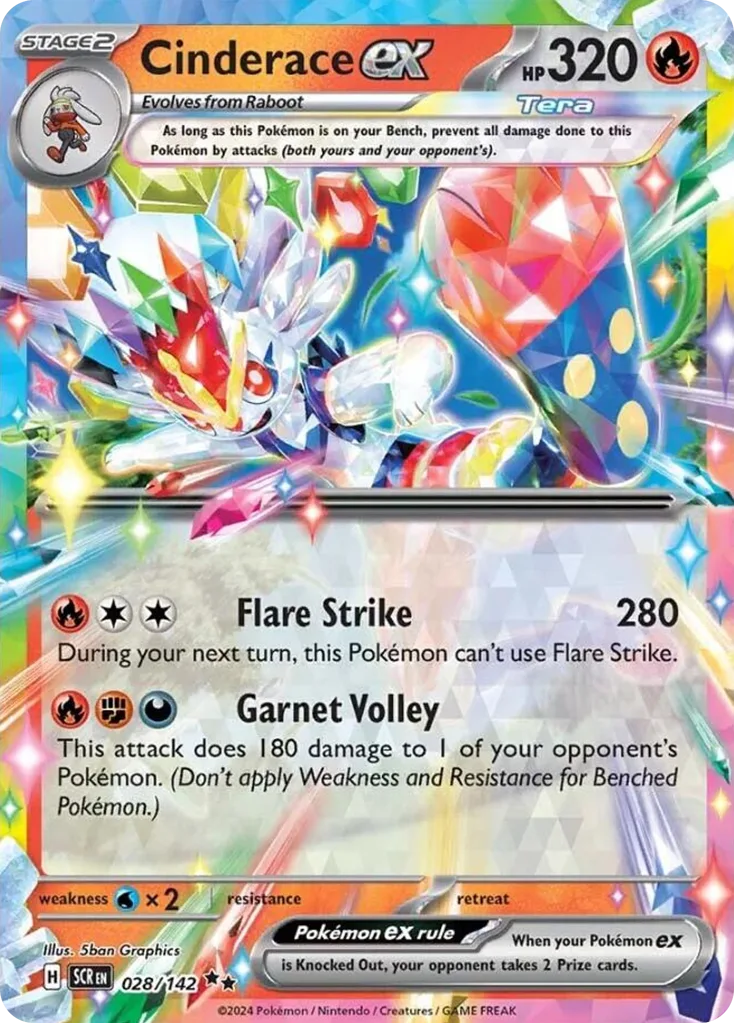 Cinderace ex, Stellar Crown #028/142