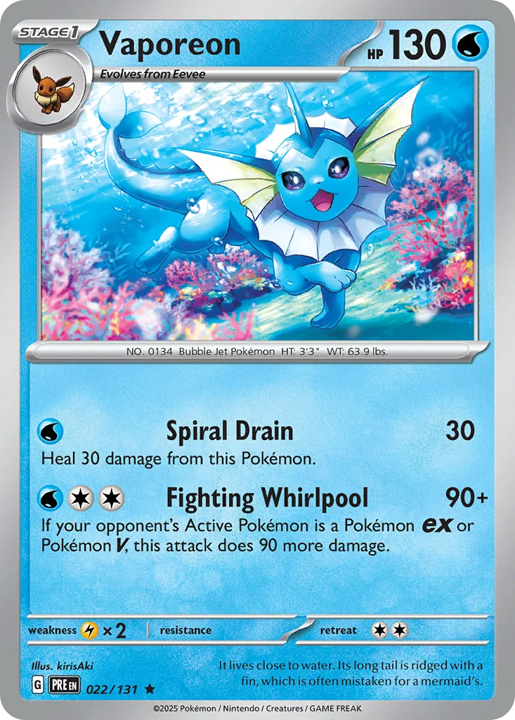 Vaporeon, Prismatic Evolutions #022/131