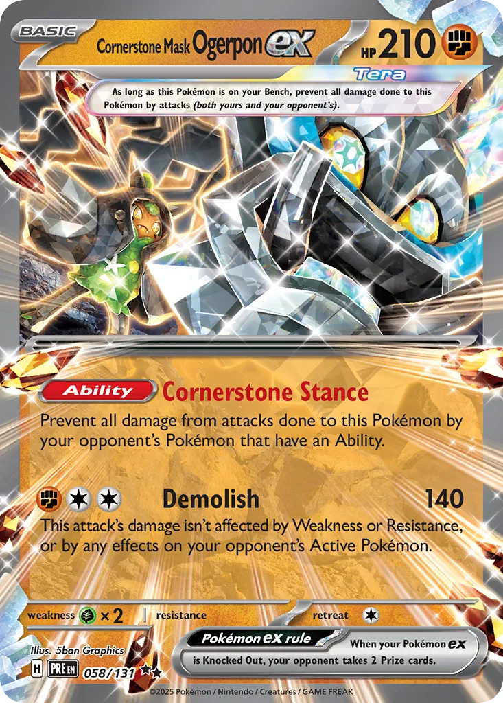 Cornerstone Mask Ogerpon ex, Prismatic Evolutions #058/131