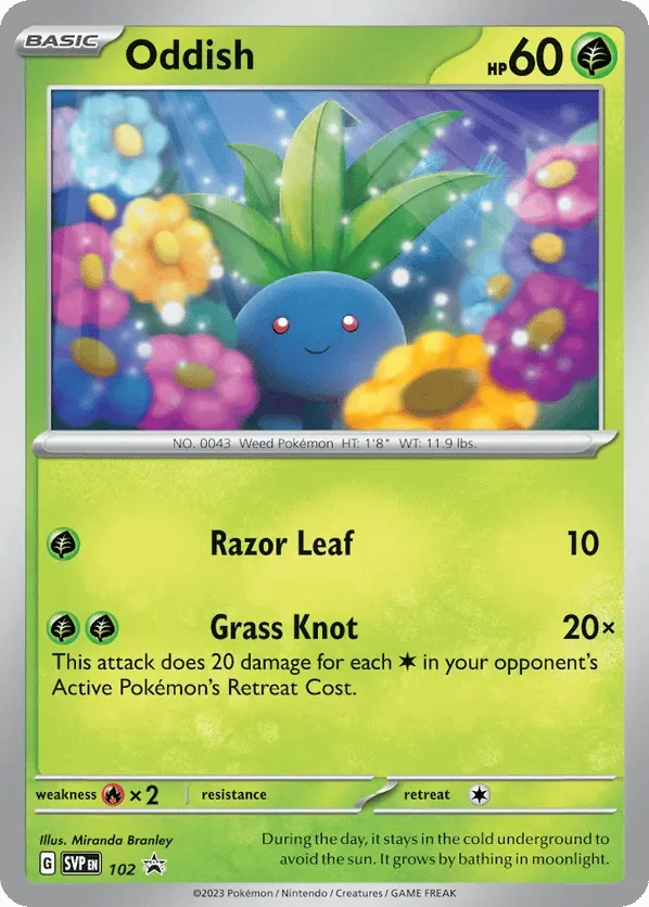 Oddish, Scarlet & Violet Black Star Promos #102