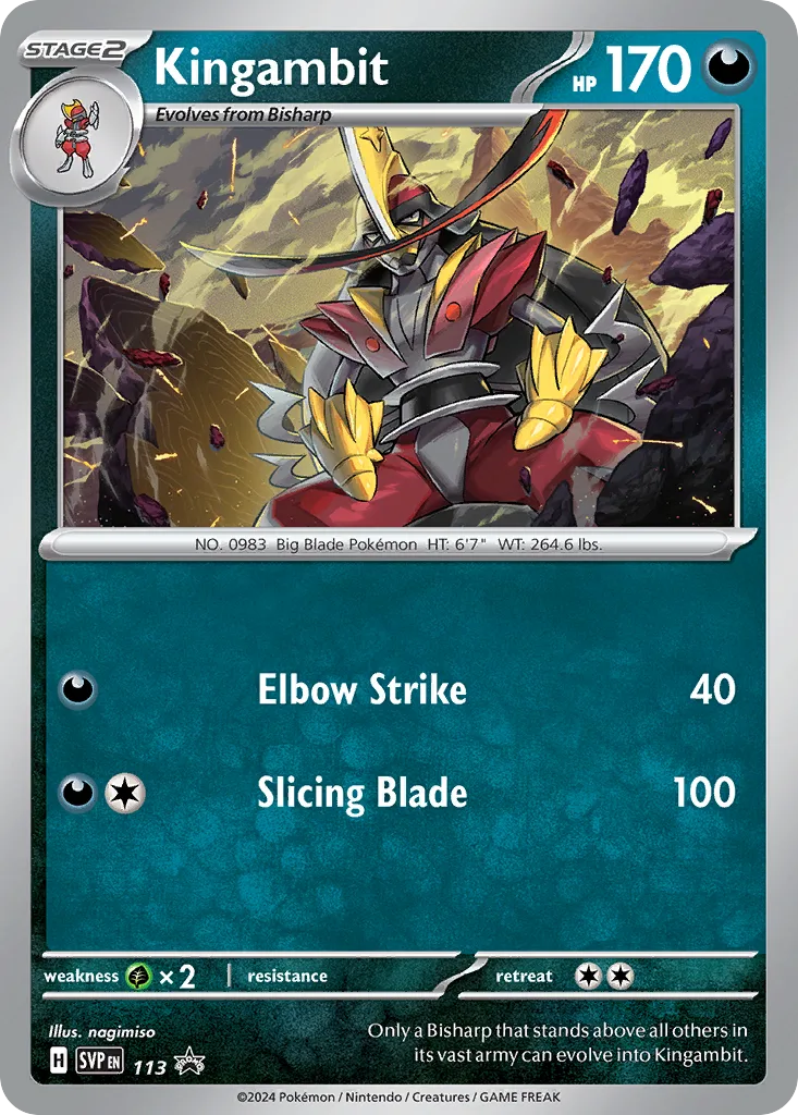 Kingambit, Scarlet & Violet Black Star Promos #113
