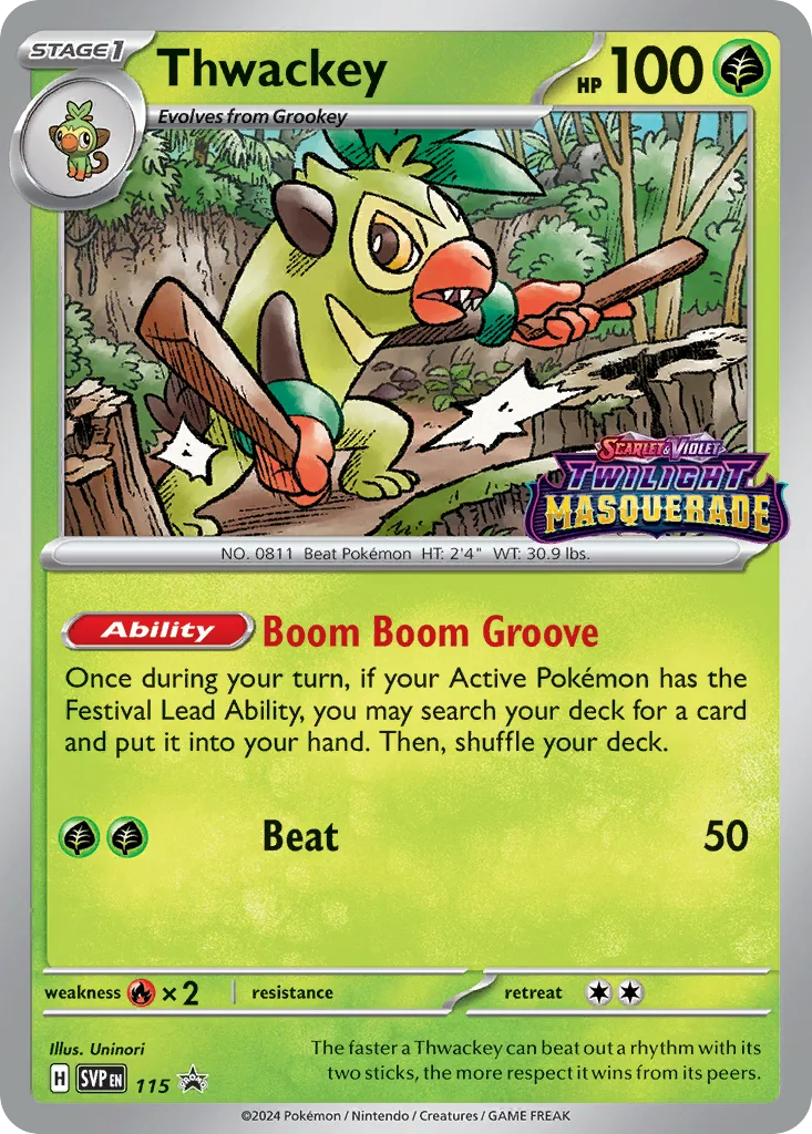 Thwackey, Scarlet & Violet Black Star Promos #115