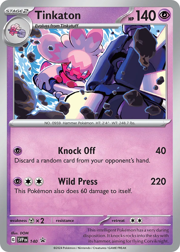 Tinkaton, Scarlet & Violet Black Star Promos #140