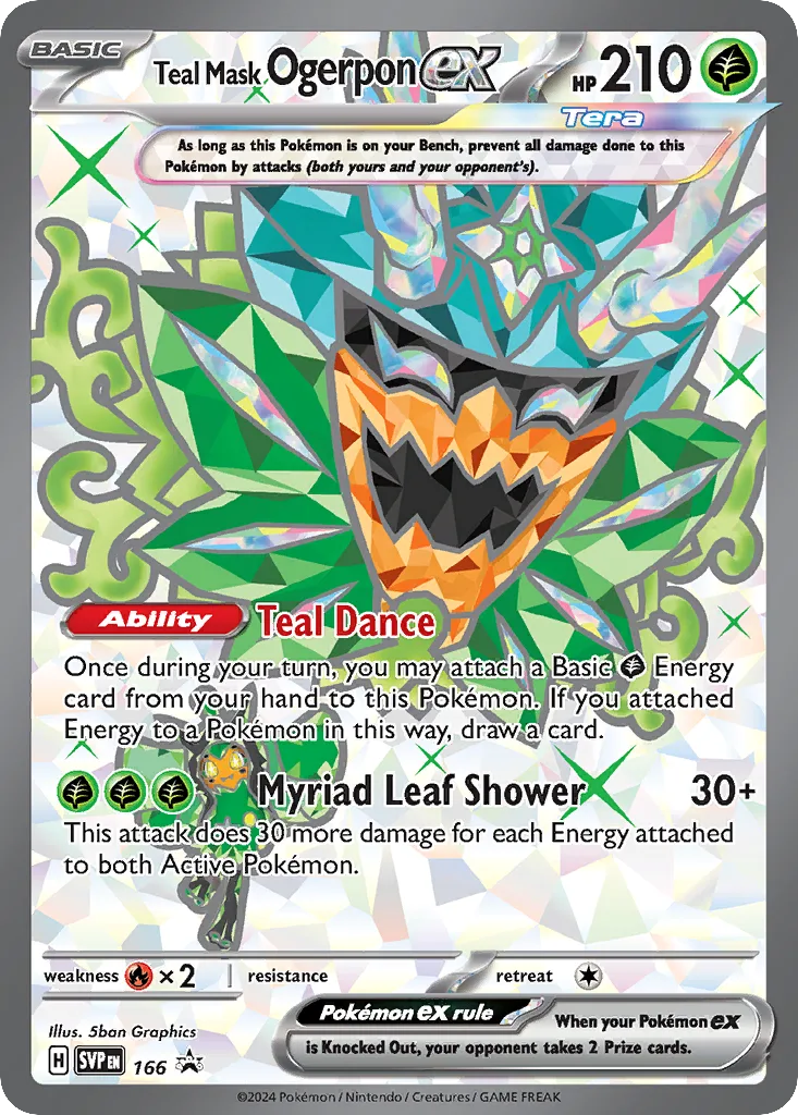 Teal Mask Ogerpon ex, Scarlet & Violet Black Star Promos #166