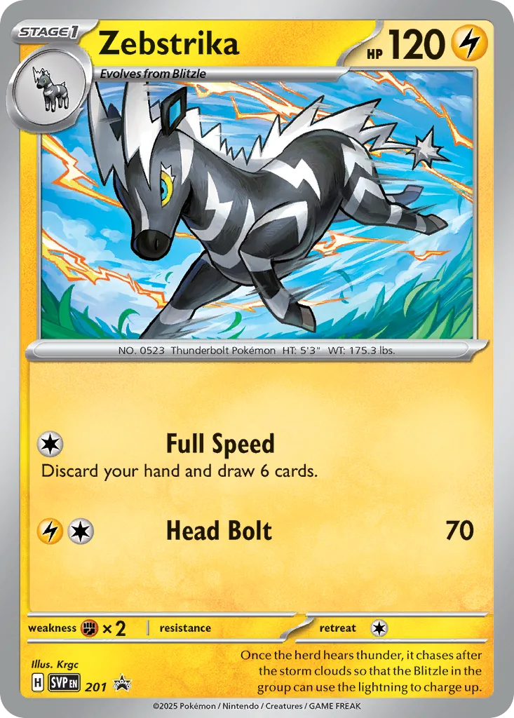 Zebstrika, Scarlet & Violet Black Star Promos #201