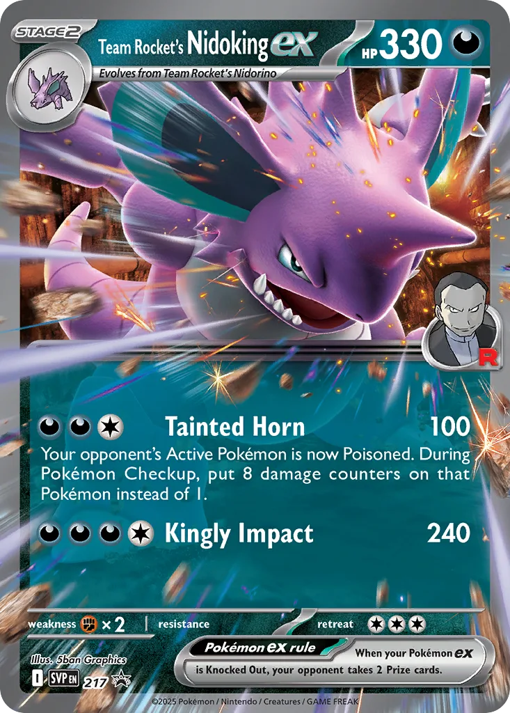 Team Rocket's Nidoking ex, Scarlet & Violet Black Star Promos #217