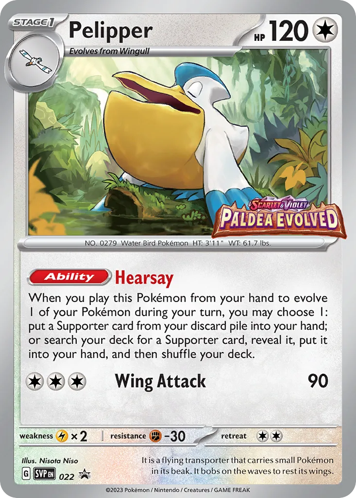 Pelipper, Scarlet & Violet Black Star Promos #022