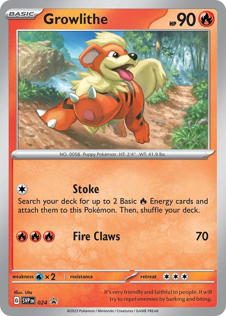 Growlithe, Scarlet & Violet Black Star Promos #024