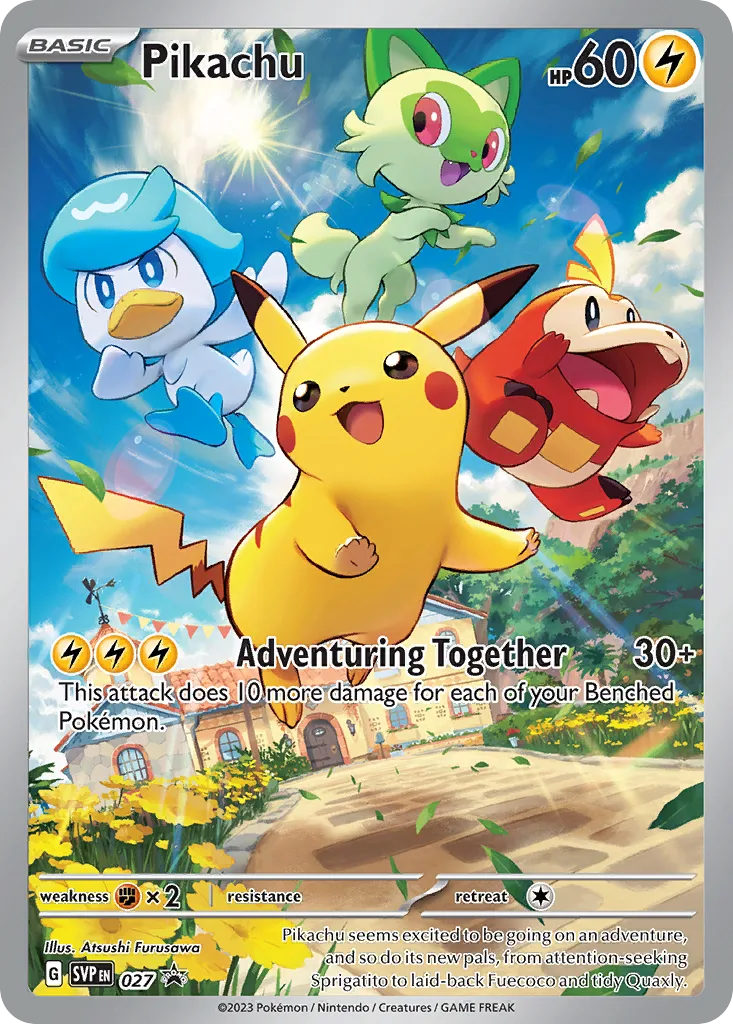 Pikachu, Scarlet & Violet Black Star Promos #027