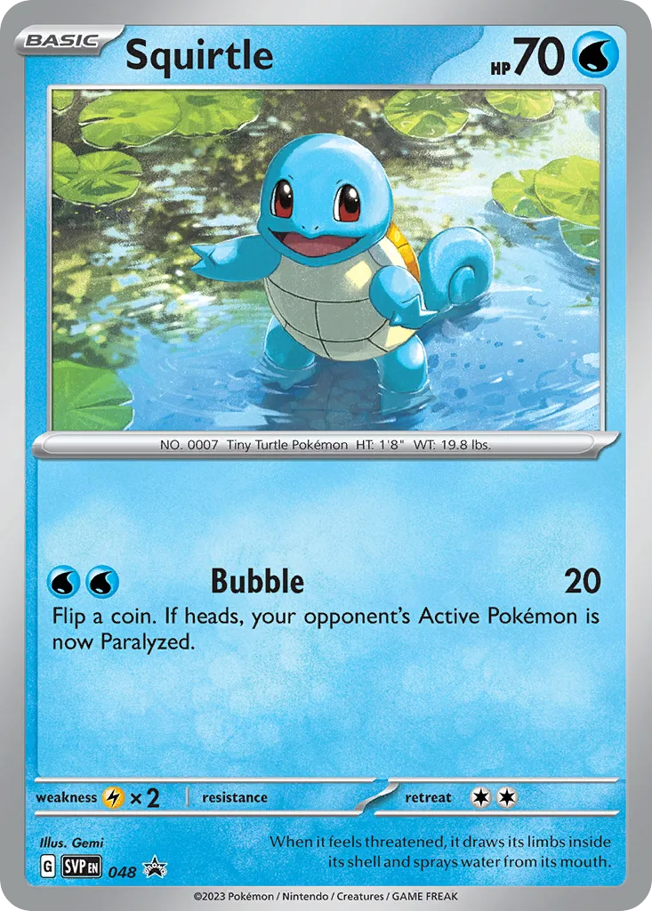 Squirtle, Scarlet & Violet Black Star Promos #048