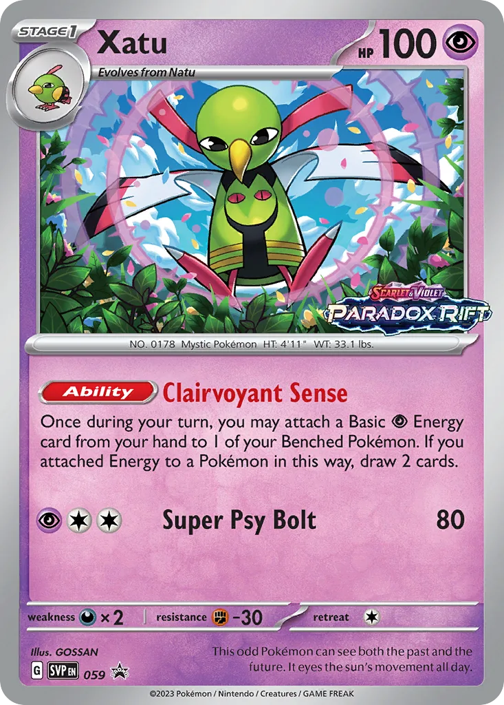 Xatu, Scarlet & Violet Black Star Promos #059