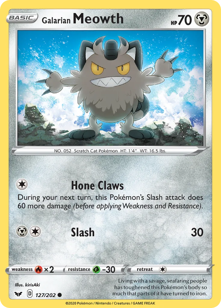 Galarian Meowth, Sword & Shield #127/202