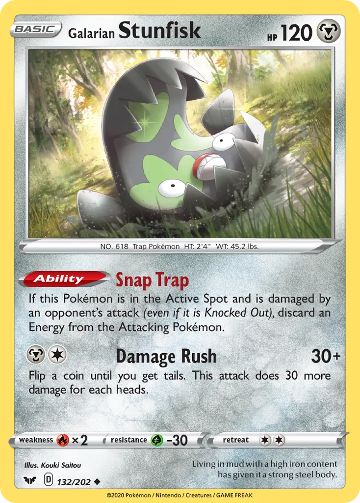 Galarian Stunfisk, Sword & Shield #132/202