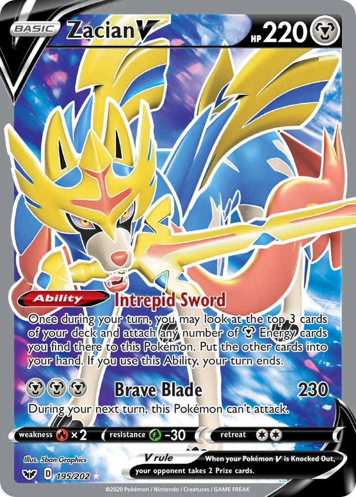 Zacian V, Sword & Shield #195/202