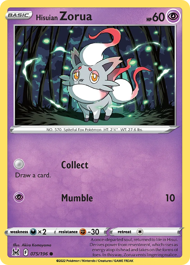 Hisuian Zorua, Lost Origin #075/196