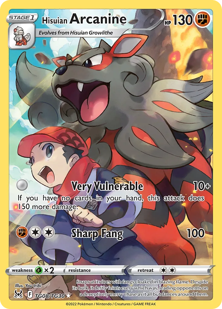 Hisuian Arcanine, Lost Origin Trainer Gallery #TG08/TG30