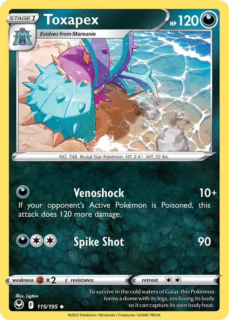 Toxapex, Silver Tempest #115/195