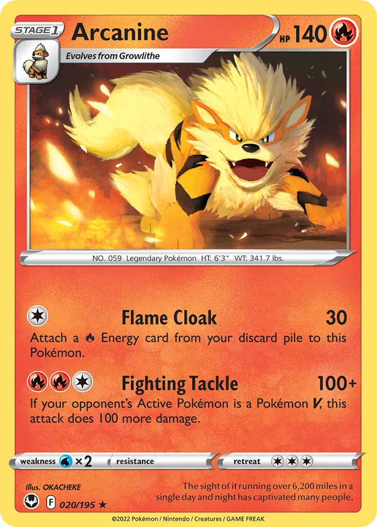 Arcanine, Silver Tempest #020/195