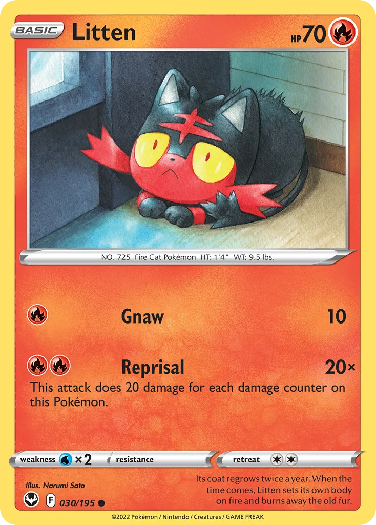 Litten, Silver Tempest #030/195