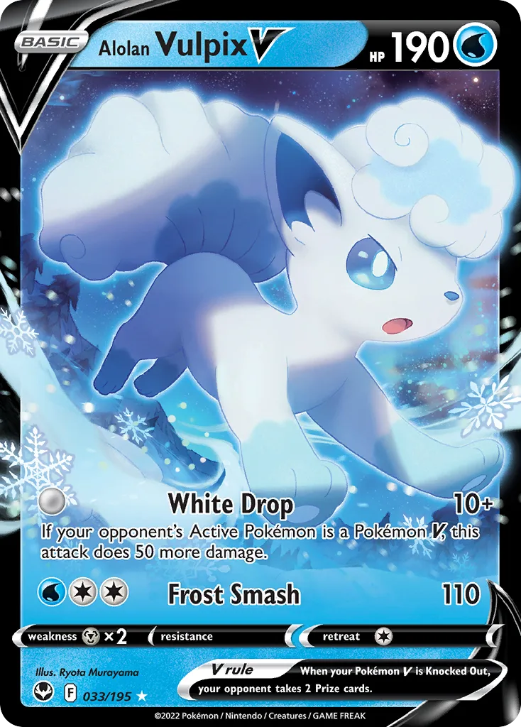 Alolan Vulpix V, Silver Tempest #033/195