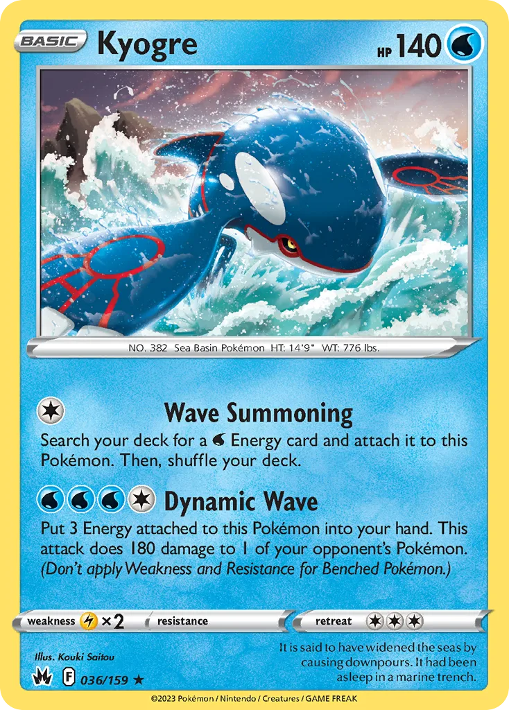 Kyogre, Crown Zenith #036/159