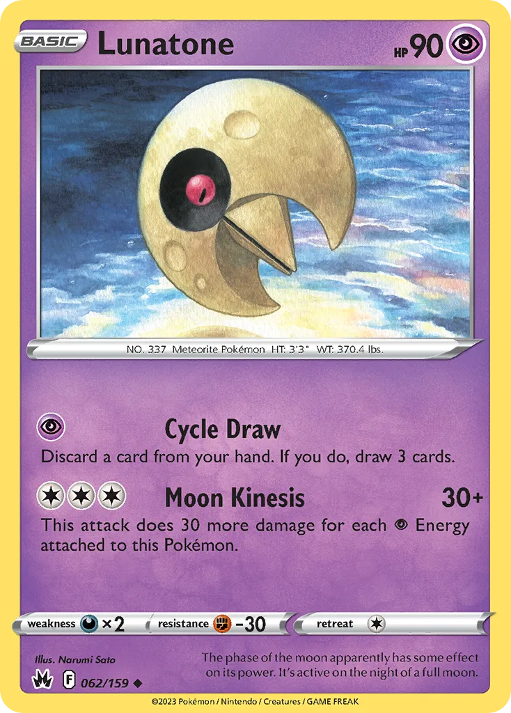Lunatone, Crown Zenith #062/159
