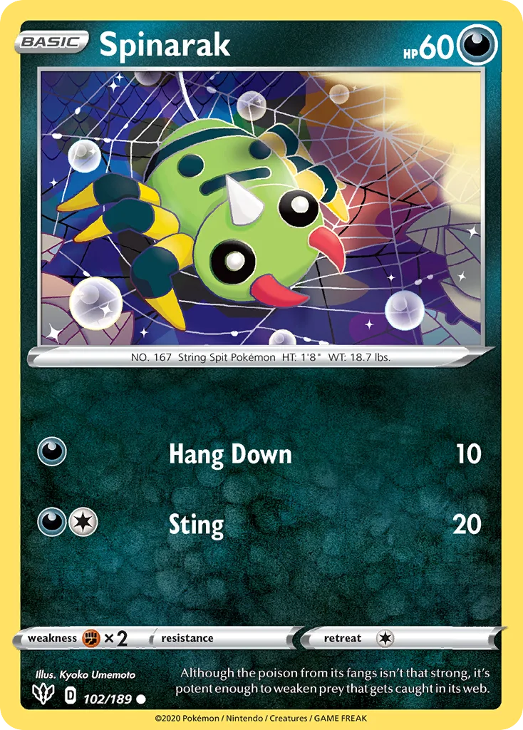 Spinarak, Darkness Ablaze #102/189