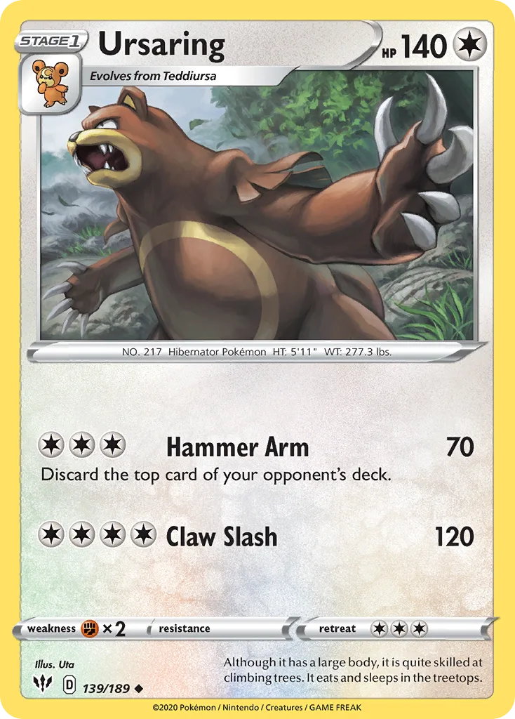Ursaring, Darkness Ablaze #139/189