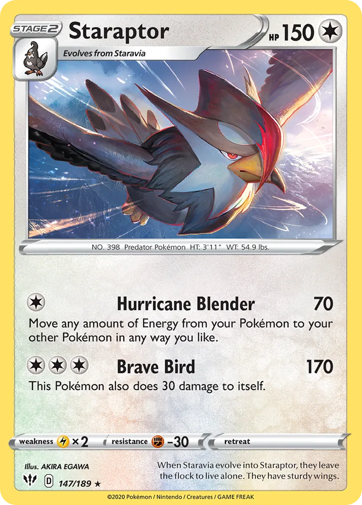 Staraptor, Darkness Ablaze #147/189