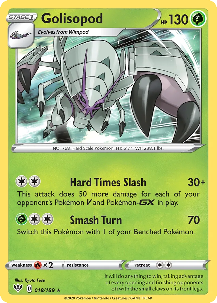 Golisopod, Darkness Ablaze #018/189