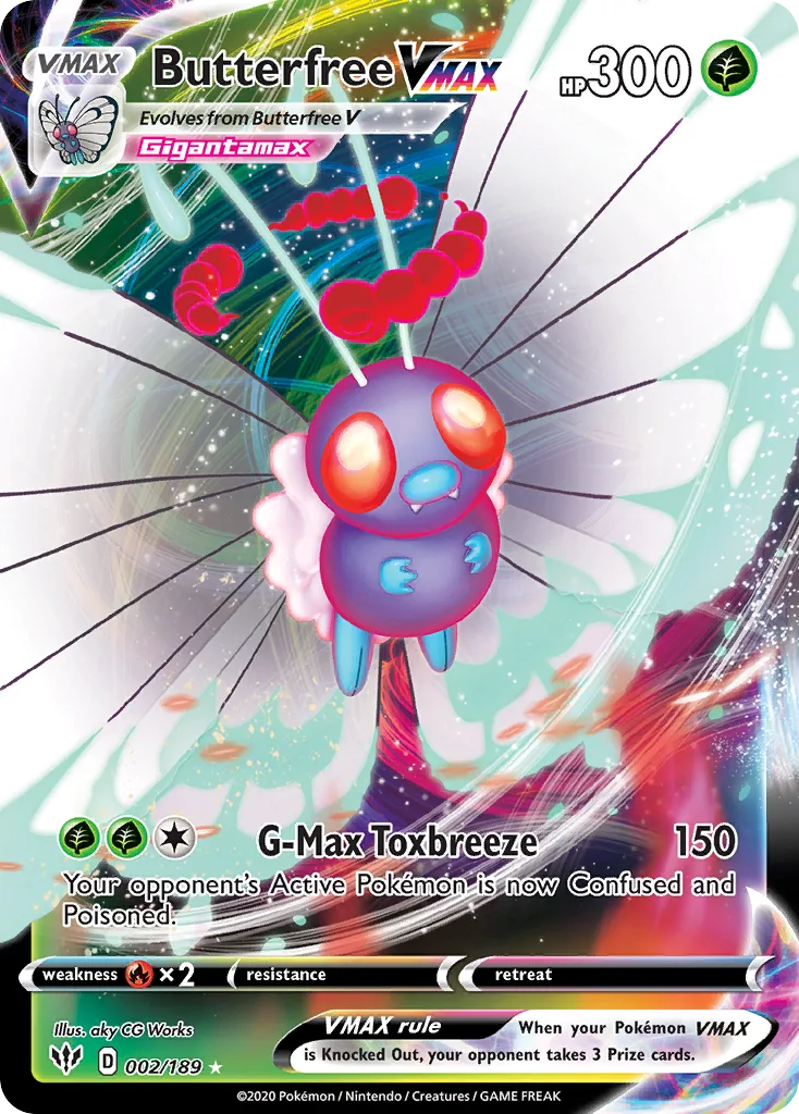 Butterfree VMAX, Darkness Ablaze #002/189