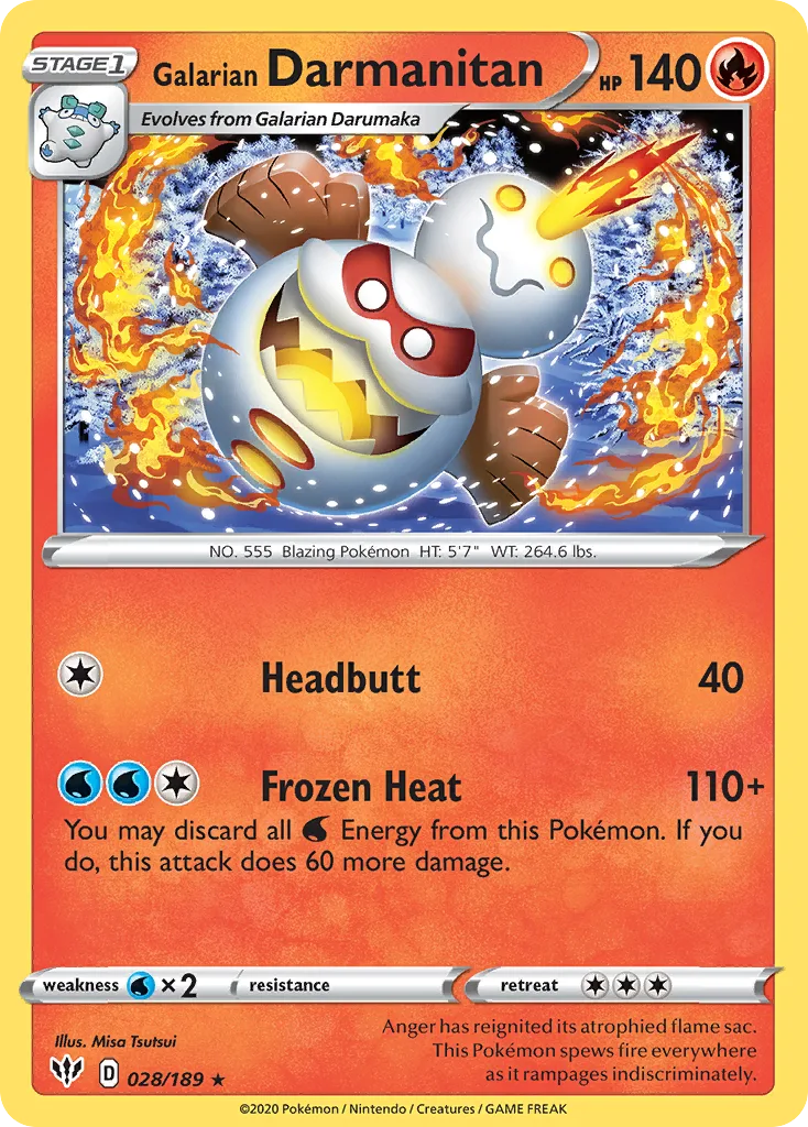 Galarian Darmanitan, Darkness Ablaze #028/189